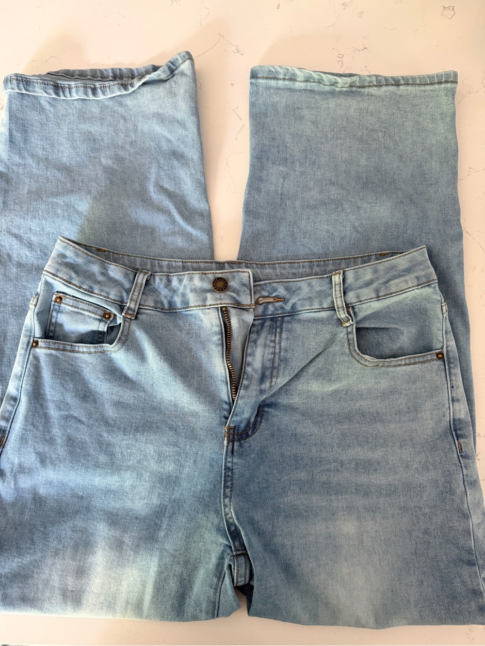 Amazon Light Blue Women's Straight Leg Jeans